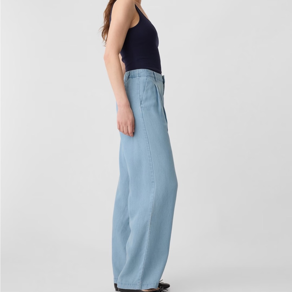 NWT  Gap Factory TENCEL™ Lyocell Easy Wide-Leg Trousers sz 14 - Picture 3 of 10